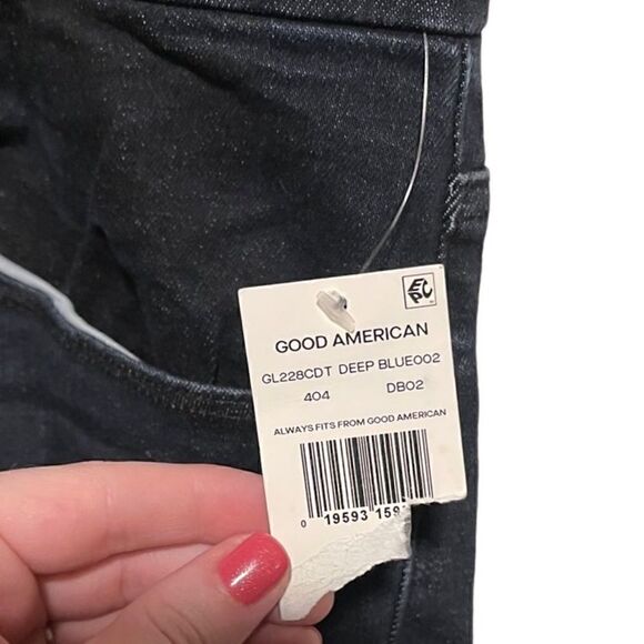 NWT- Good American- Always Fits Good Waist Long Dark Wash Jeans, Size 28-32 - Picture 7 of 16